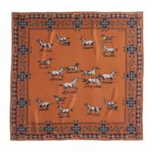 Pendleton Tan and Black Geometric Bandana - Picture 3 of 3